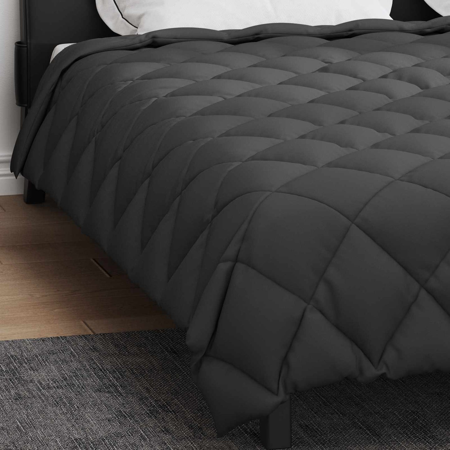vidaXL Winterbettdecke Anthrazit 220 x 200 cm Mikrofaser