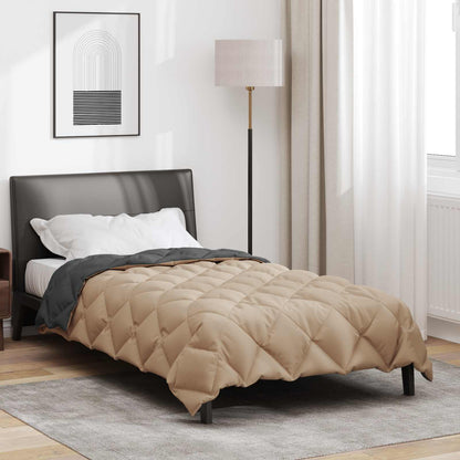 vidaXL Winterbettdecke Anthrazit und Taupe 200 x 135 cm Mikrofaser