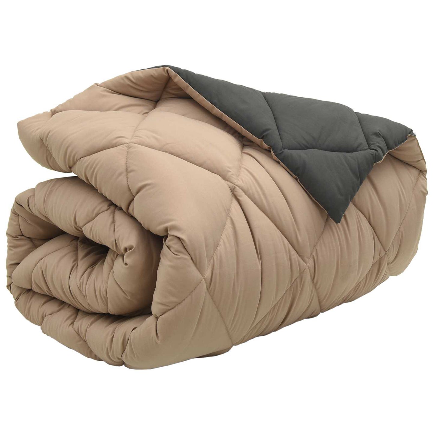 vidaXL Winterbettdecke Anthrazit und Taupe 200 x 135 cm Mikrofaser