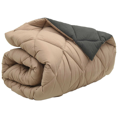 vidaXL Winterbettdecke Anthrazit und Taupe 200 x 135 cm Mikrofaser