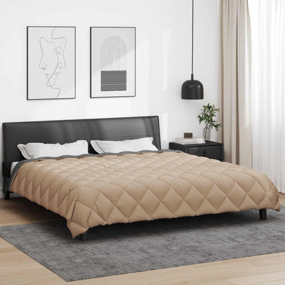 Winterbettdecke Anthrazit und Taupe 240 x 200 cm Mikrofaser