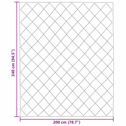 Winterbettdecke Anthrazit und Taupe 240 x 200 cm Mikrofaser