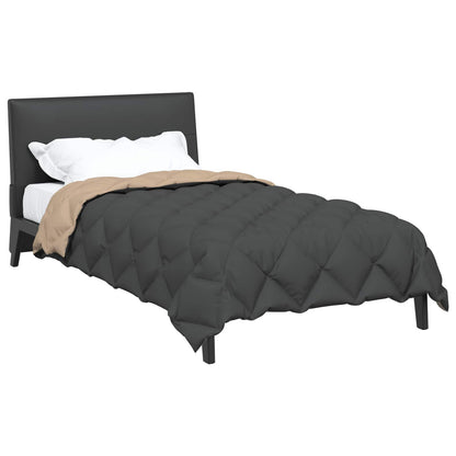 vidaXL Winterbettdecke Anthrazit und Taupe 220 x 135 cm Mikrofaser