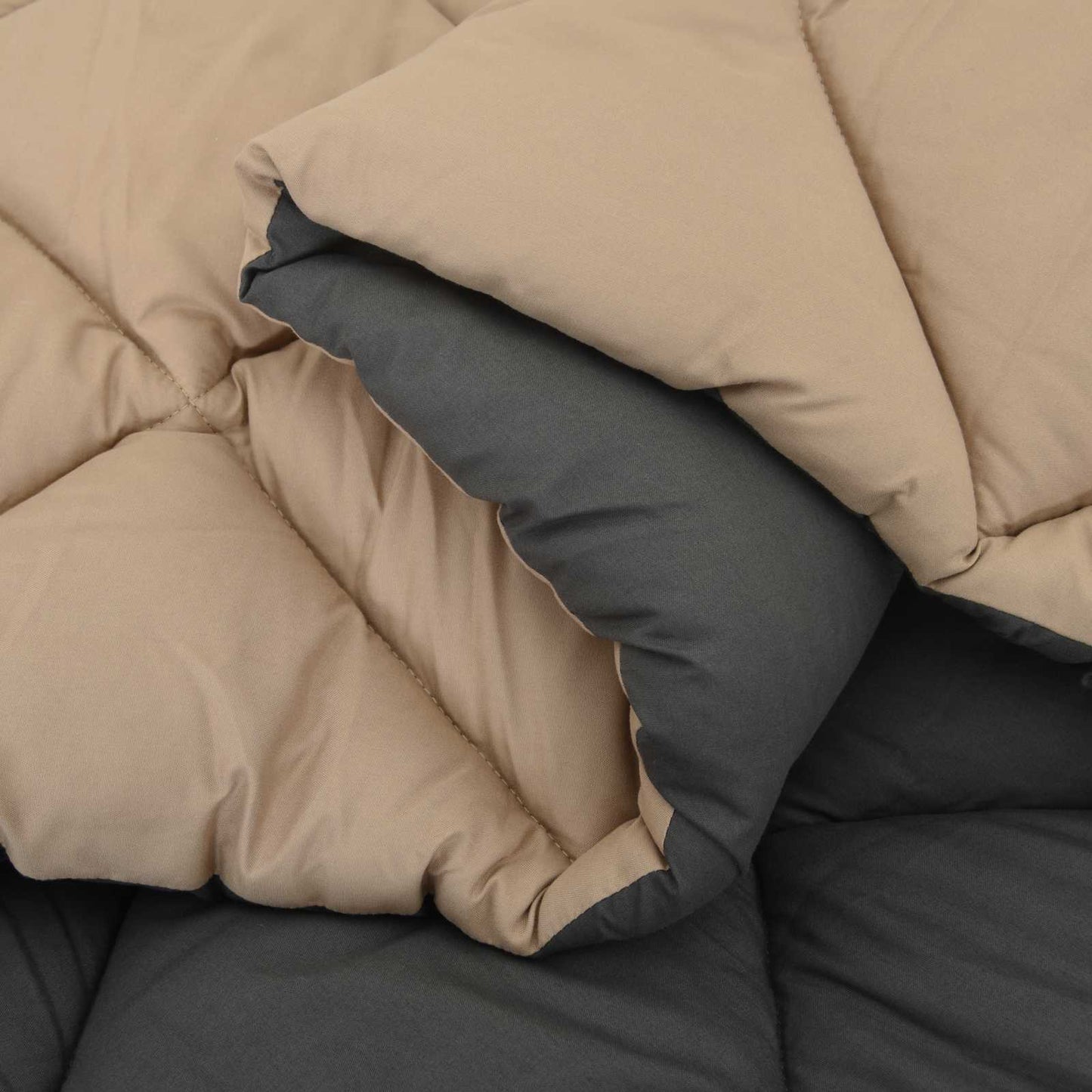 vidaXL Winterbettdecke Anthrazit und Taupe 220 x 260 cm Mikrofaser