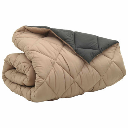 Winterbettdecke Anthrazit und Taupe 240 x 260 cm Mikrofaser