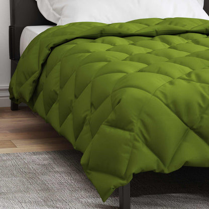 vidaXL Winterbettdecke Grün 200 x 140 cm Mikrofaser