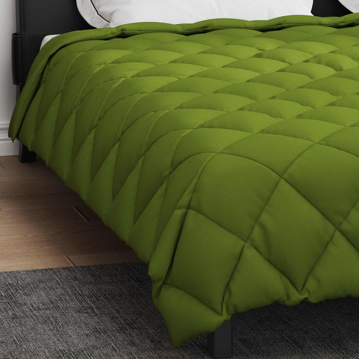 vidaXL Winterbettdecke Grün 220 x 240 cm Mikrofaser