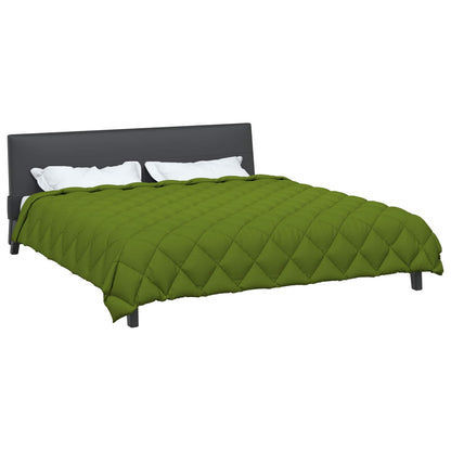 vidaXL Winterbettdecke Grün 220 x 240 cm Mikrofaser