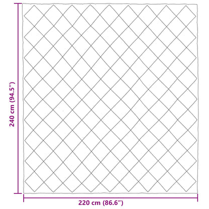 vidaXL Winterbettdecke Grün 220 x 240 cm Mikrofaser