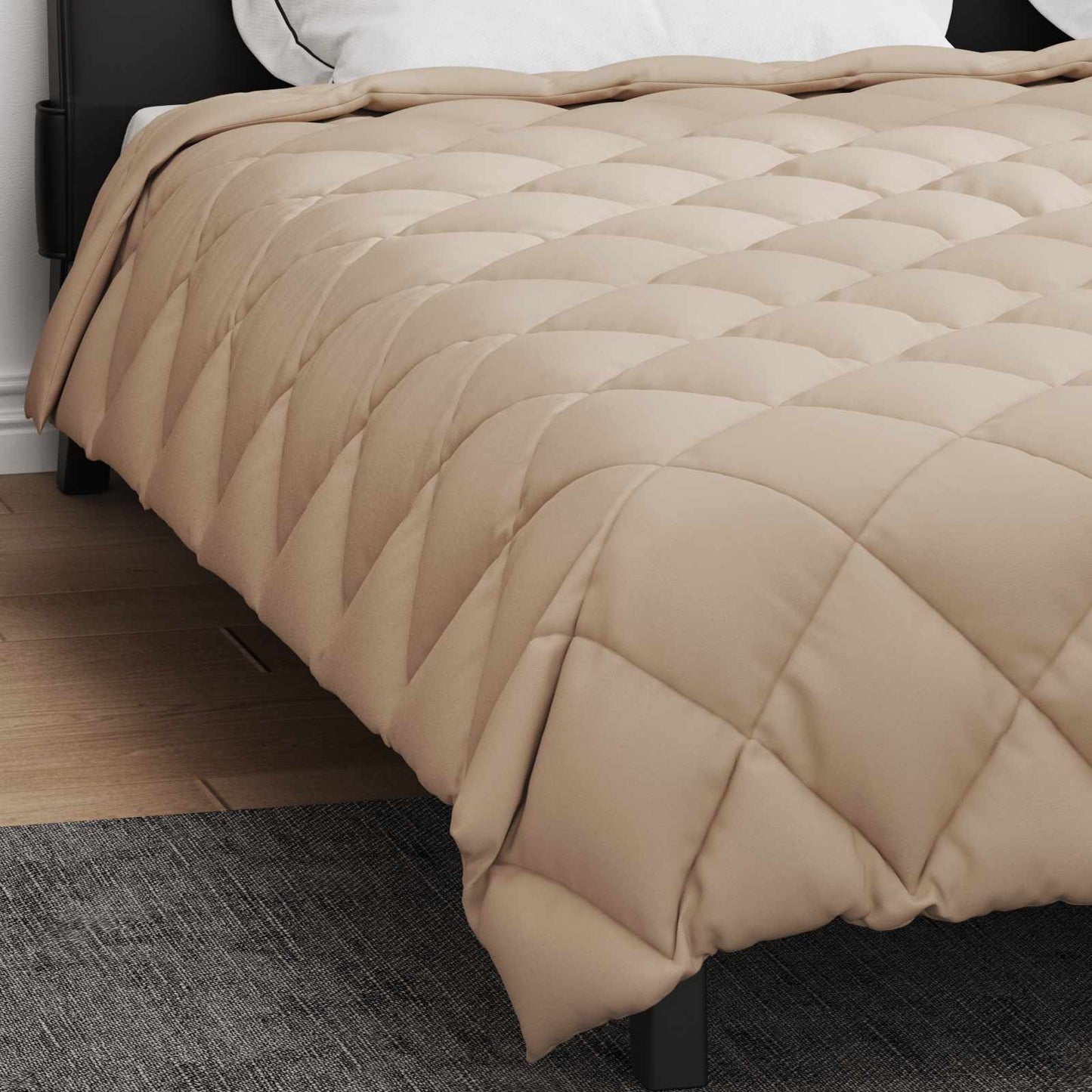 vidaXL Winterbettdecke Taupe 200 x 200 cm Mikrofaser