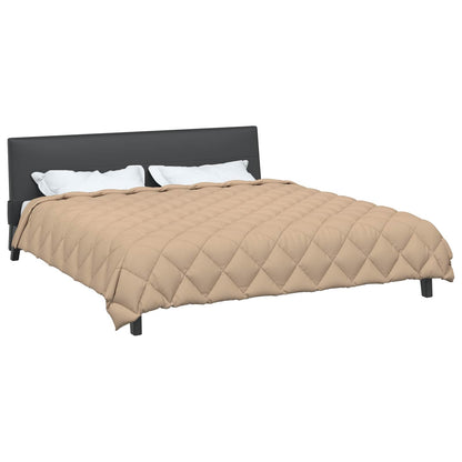 vidaXL Winterbettdecke Taupe 200 x 200 cm Mikrofaser