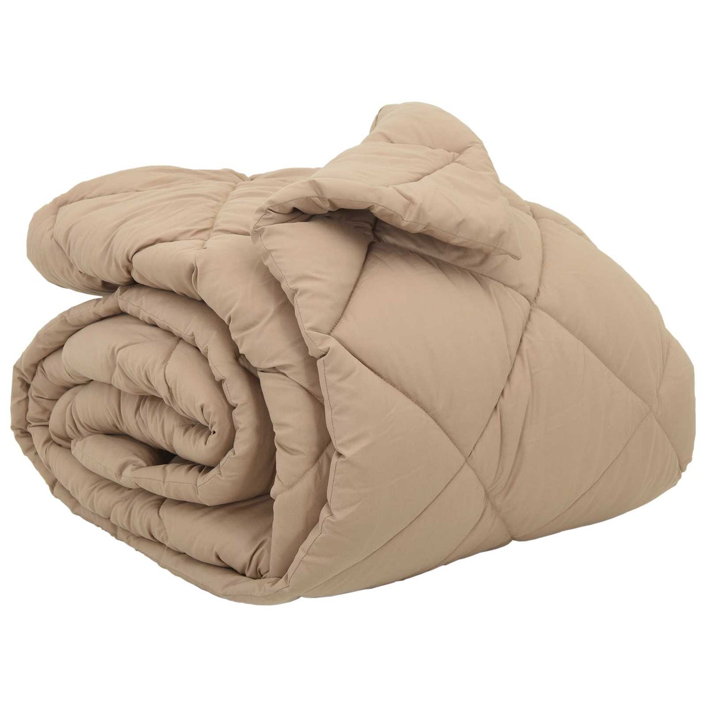 vidaXL Winterbettdecke Taupe 240 x 200 cm Mikrofaser