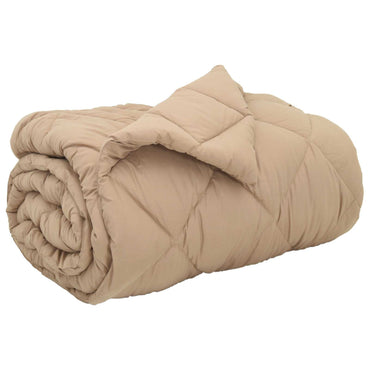 vidaXL Winterbettdecke Taupe 220 x 135 cm Mikrofaser