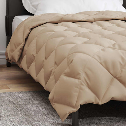 vidaXL Winterbettdecke Taupe 220 x 155 cm Mikrofaser