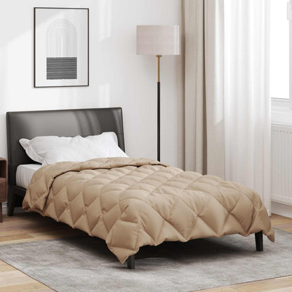 vidaXL Winterbettdecke Taupe 220 x 155 cm Mikrofaser