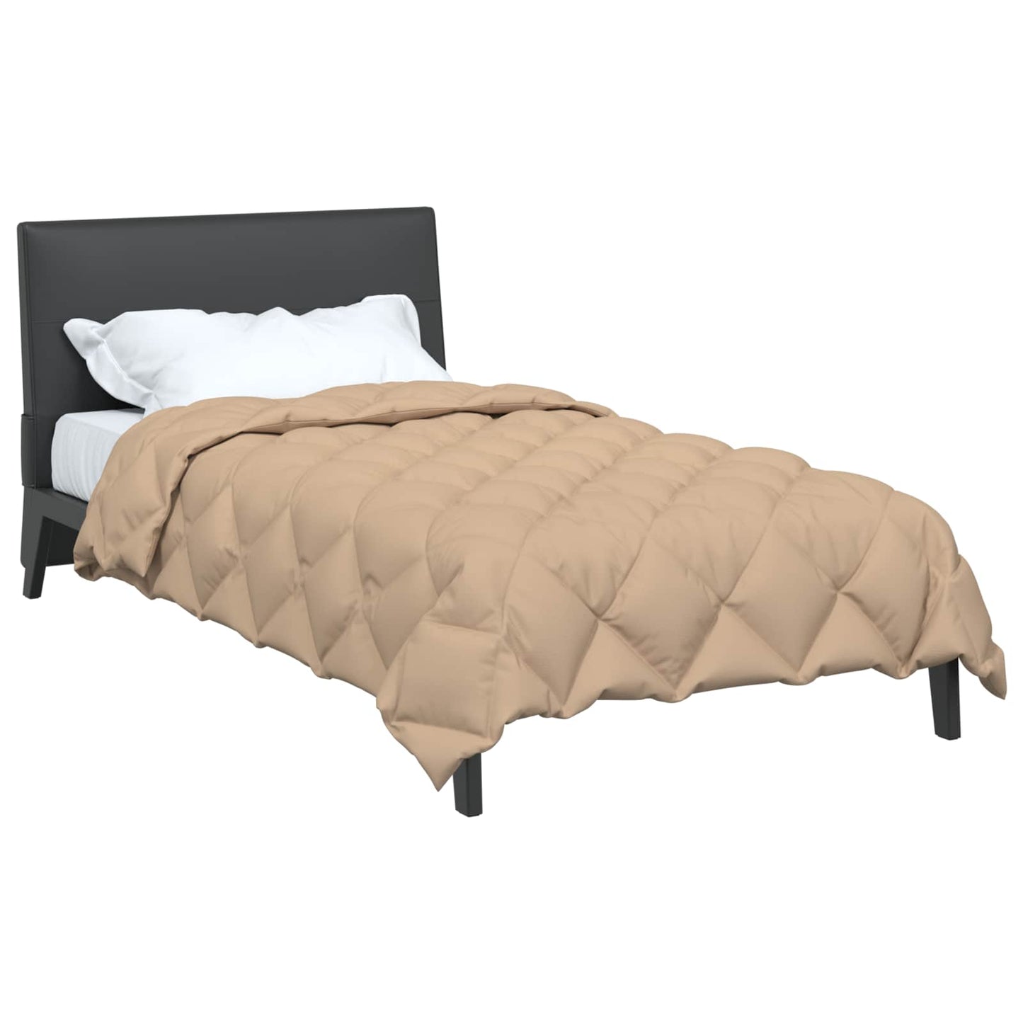 vidaXL Winterbettdecke Taupe 220 x 155 cm Mikrofaser