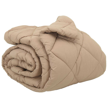 vidaXL Winterbettdecke Taupe 220 x 240 cm Mikrofaser
