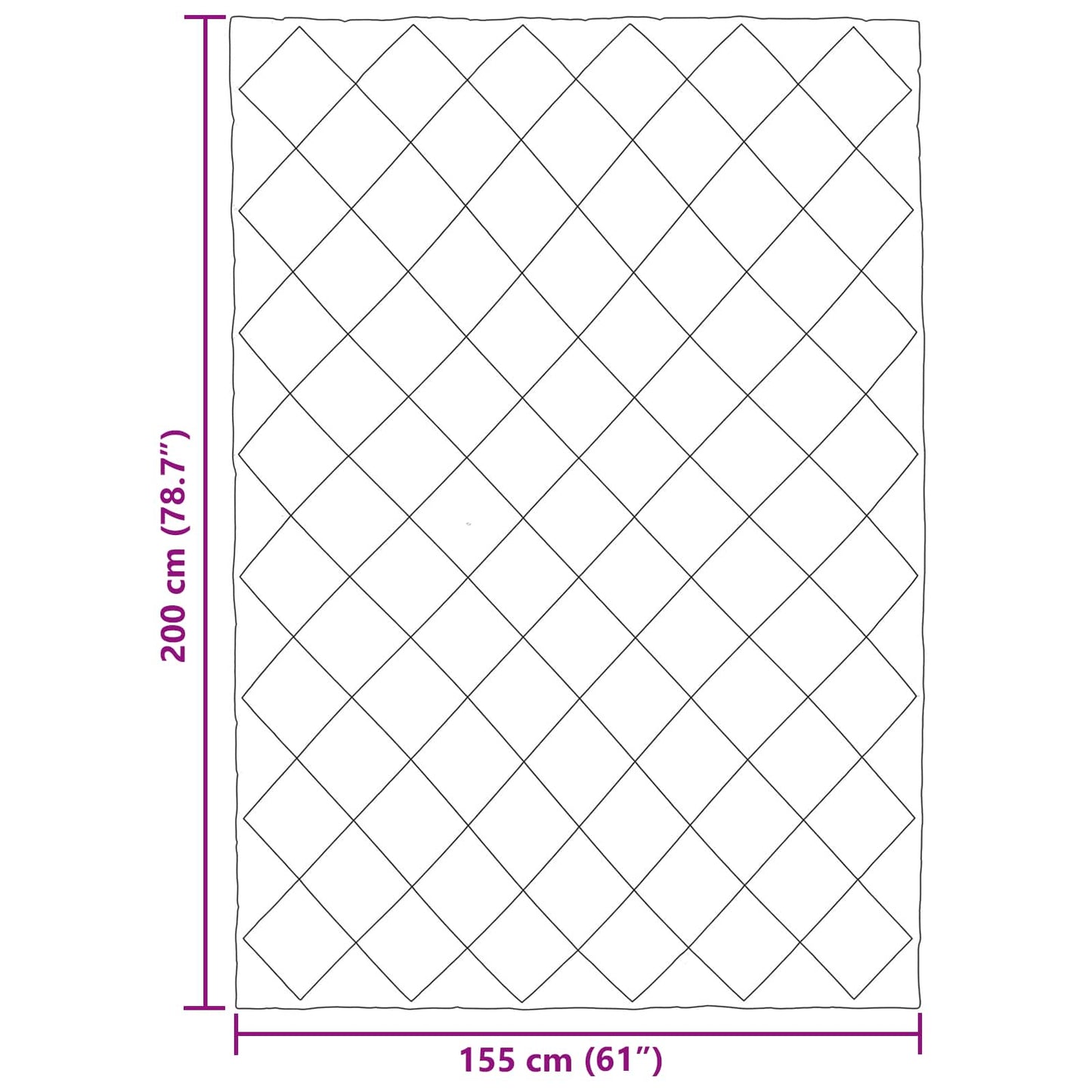 Winterbettdecke Schwarz 200 x 155 cm Mikrofaser