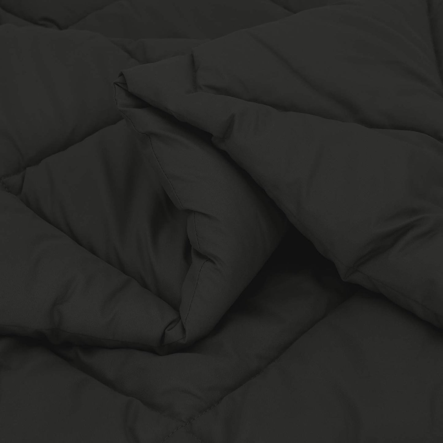 vidaXL Winterbettdecke Schwarz 200 x 200 cm Mikrofaser