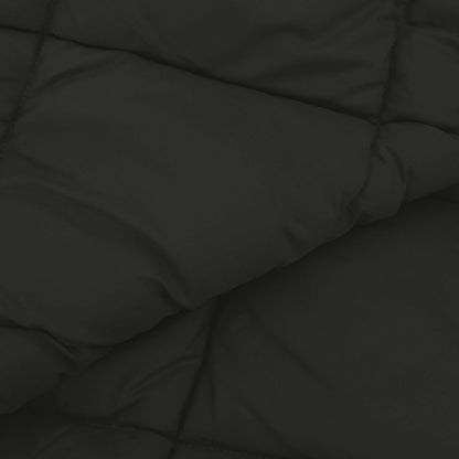 vidaXL Winterbettdecke Schwarz 220 x 200 cm Mikrofaser
