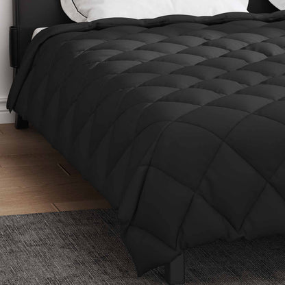vidaXL Winterbettdecke Schwarz 240 x 260 cm Mikrofaser