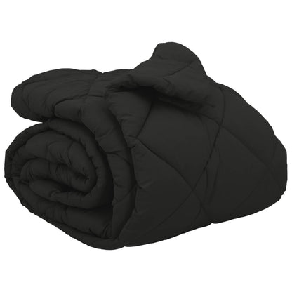 vidaXL Winterbettdecke Schwarz 240 x 260 cm Mikrofaser