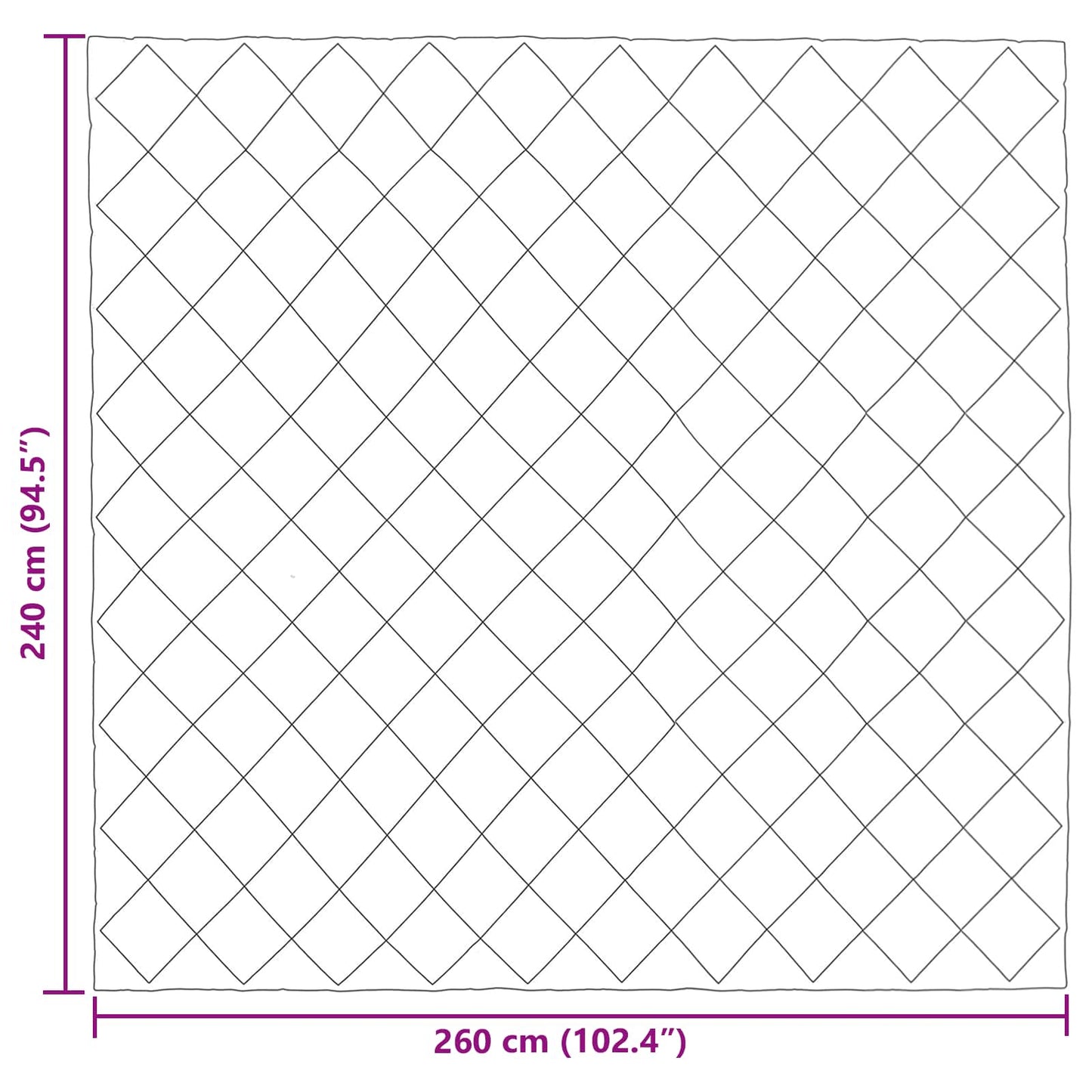 vidaXL Winterbettdecke Schwarz 240 x 260 cm Mikrofaser