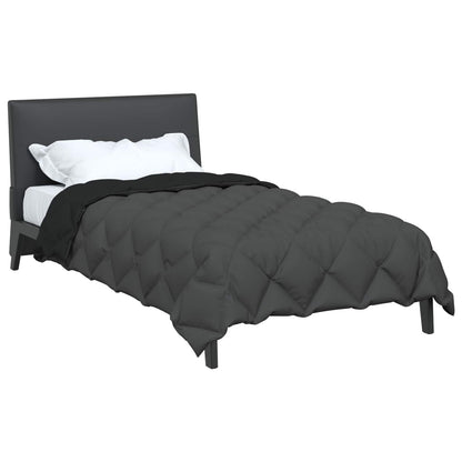vidaXL Winterbettdecke Schwarz und Anthrazit 200 x 155 cm Mikrofaser