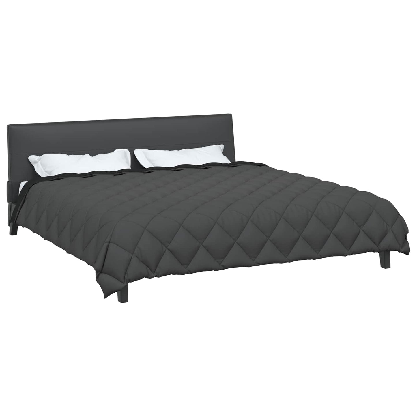 vidaXL Winterbettdecke Schwarz und Anthrazit 200 x 200 cm Mikrofaser