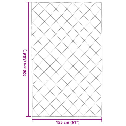 Winterbettdecke Schwarz und Anthrazit 220 x 155 cm Mikrofaser