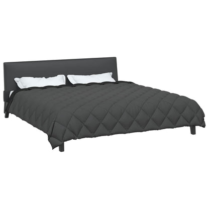 vidaXL Winterbettdecke Schwarz und Anthrazit 220 x 200 cm Mikrofaser