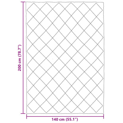 vidaXL Winterbettdecke Schwarz und Taupe 200 x 140 cm Mikrofaser