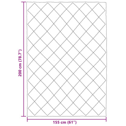 vidaXL Winterbettdecke Schwarz und Taupe 200 x 155 cm Mikrofaser
