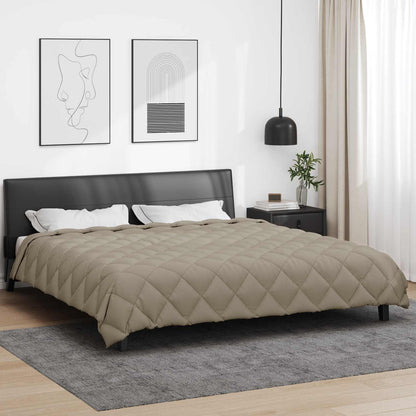 vidaXL Winterbettdecke Hellgrau 200 x 200 cm Mikrofaser
