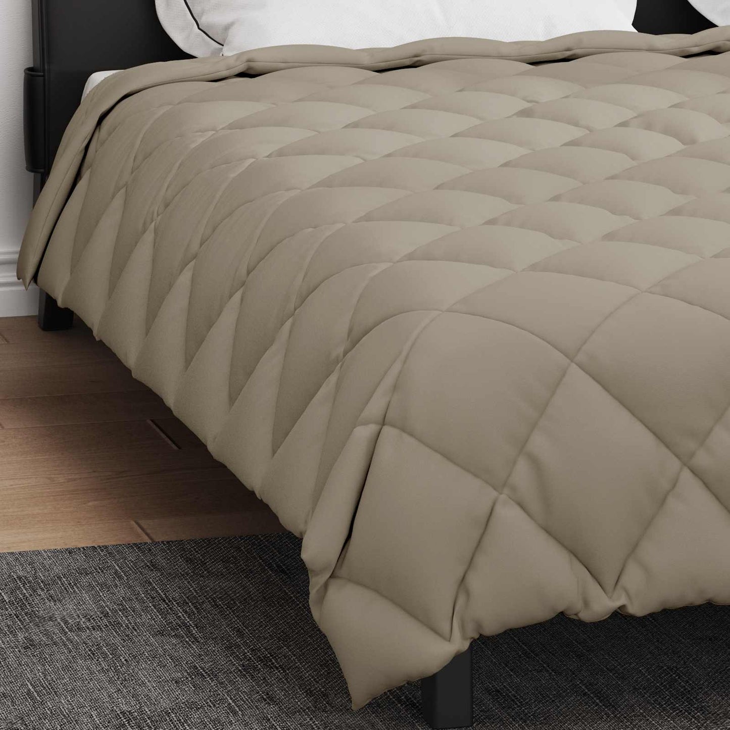 vidaXL Winterbettdecke Hellgrau 220 x 240 cm Mikrofaser
