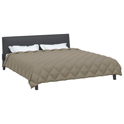 vidaXL Winterbettdecke Hellgrau 220 x 240 cm Mikrofaser