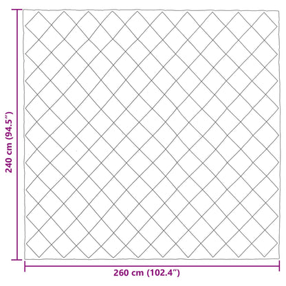 vidaXL Winterbettdecke Hellgrau 240 x 260 cm Mikrofaser