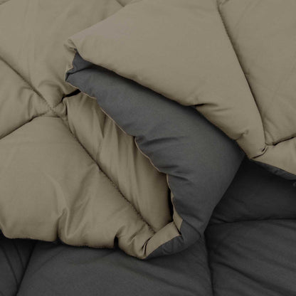 vidaXL Winterbettdecke Hellgrau und Anthrazit 200 x 155 cm Mikrofaser