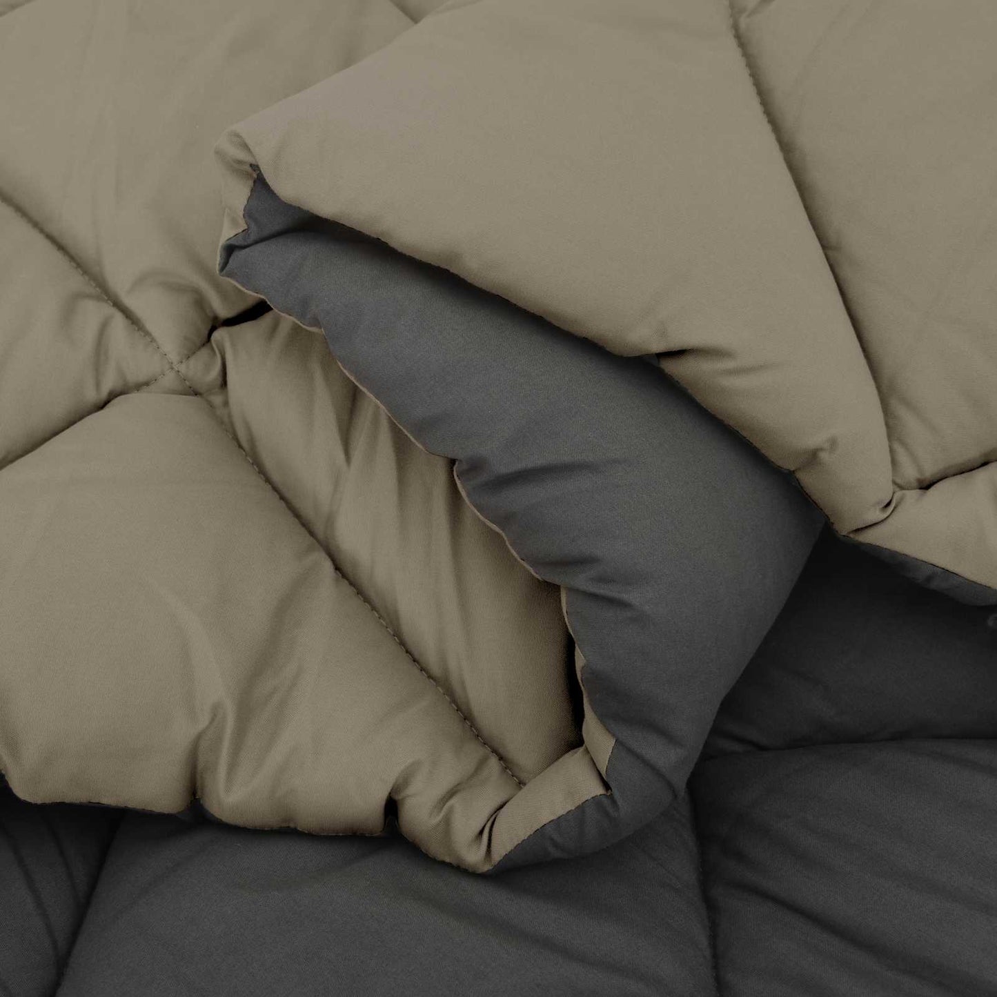 vidaXL Winterbettdecke Hellgrau und Anthrazit 220 x 135 cm Mikrofaser