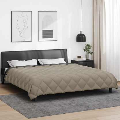 vidaXL Winterbettdecke Hellgrau und Anthrazit 220 x 260 cm Mikrofaser
