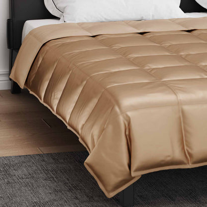 vidaXL Sommerdecke Gold 240 x 200 cm Satin und Mikrofaser