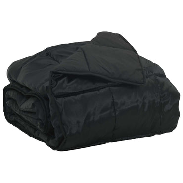 vidaXL Sommerdecke Schwarz 200 x 140 cm Satin und Mikrofaser