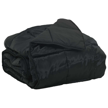 vidaXL Sommerdecke Schwarz 200 x 155 cm Satin und Mikrofaser