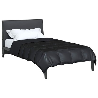 vidaXL Sommerdecke Schwarz 220 x 140 cm Satin und Mikrofaser