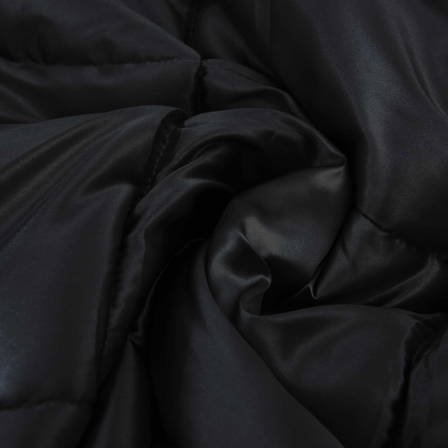 Sommerdecke Schwarz 220 x 240 cm Satin und Mikrofaser
