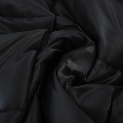 Sommerdecke Schwarz 220 x 240 cm Satin und Mikrofaser