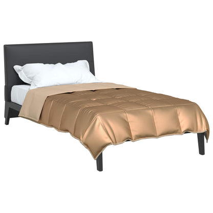vidaXL Ganzjahresbettdecke Gold 200 x 155 cm Satin und Mikrofaser