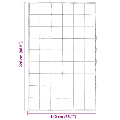 vidaXL Ganzjahresbettdecke Gold 220 x 140 cm Satin und Mikrofaser