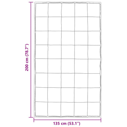 vidaXL Ganzjahresbettdecke Silber 200 x 135 cm Satin und Mikrofaser