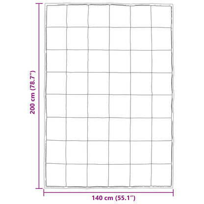 vidaXL Ganzjahresbettdecke Silber 200 x 140 cm Satin und Mikrofaser